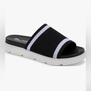 Aqua College | NEW Katalina Black Knit Waterproof Slides